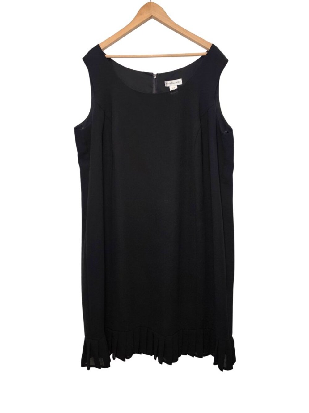Anna Maxwell sleeveless black mini shift dress scoop neck relaxed flowy 22W